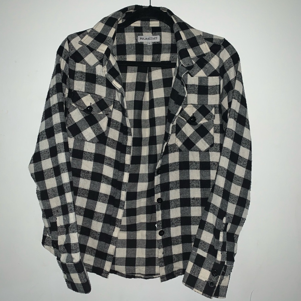 Black and White Checkered Flannel